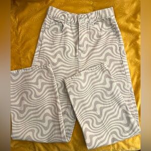 Shekou High Waist Wide Leg Jeans Women S Abstract